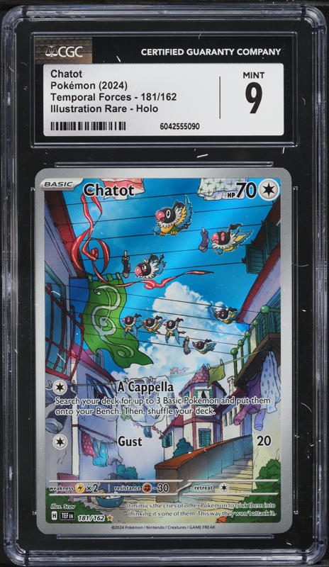 2024 Pokemon Scarlet & Violet Temporal Forces IR Chatot #181 CGC 9 MINT
