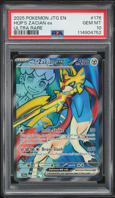 2025 Pokemon SV Journey Together Full Art Hop's Zacian ex #176 PSA