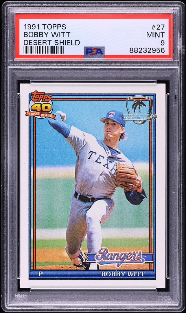 1991 Topps Desert Shield Bobby Witt #27 PSA 9 MINT