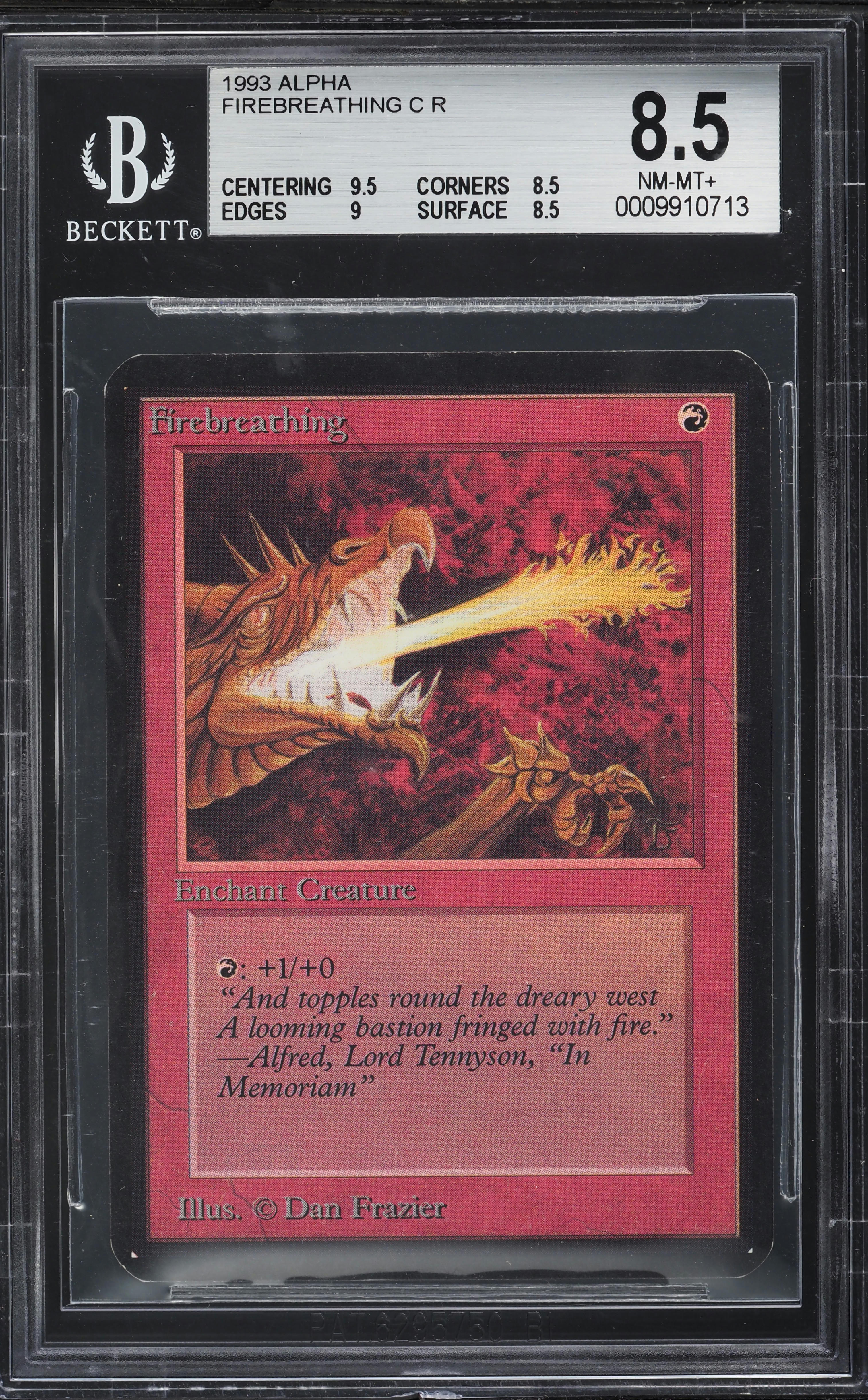 1993 Magic The Gathering MTG Alpha Firebreathing BGS 8.5 NM-MT+ on