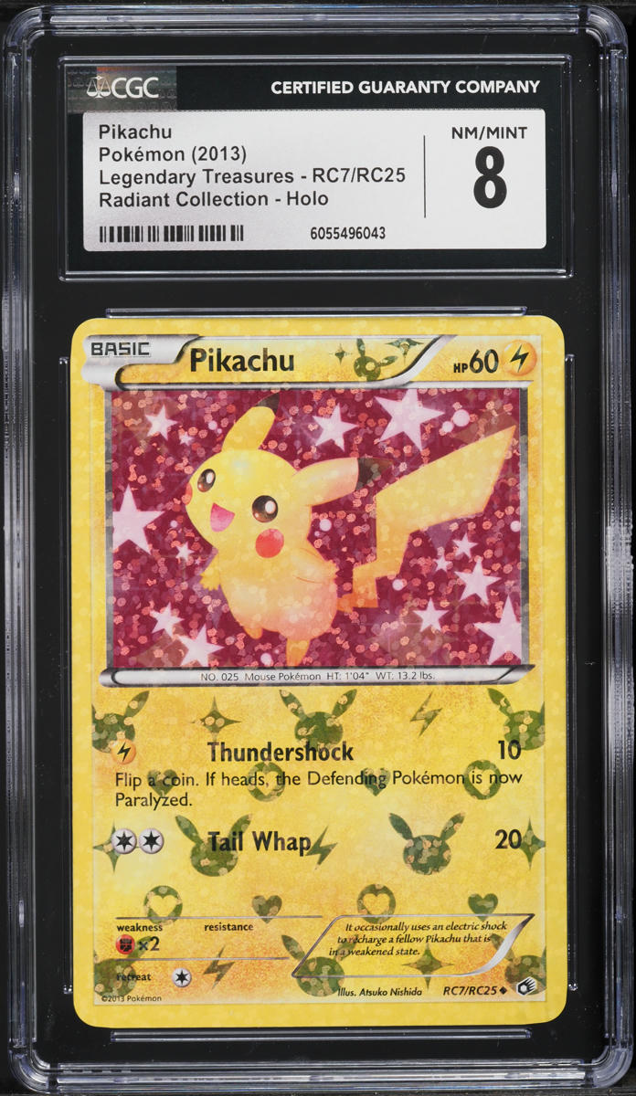2013 Pokemon BW Legendary Treasures Radiant Collection Holo Pikachu #RC7  CGC 8 on Fanatics Collect