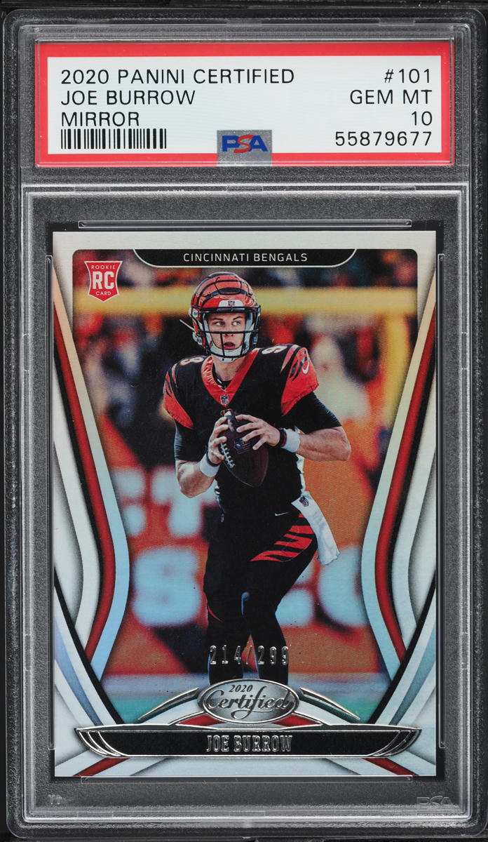 2020 Panini Certified Mirror Joe Burrow ROOKIE /299 #101 PSA 10 GEM MINT