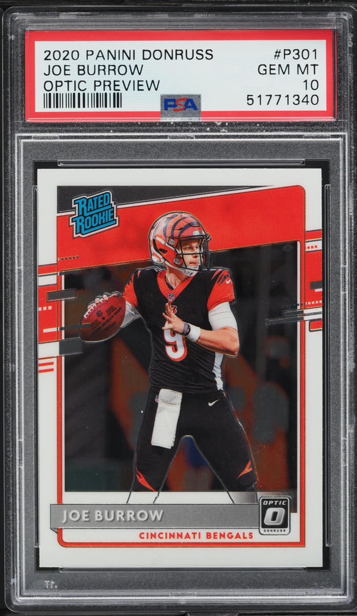 2020 Donruss Optic Preview Joe Burrow ROOKIE #P-301 PSA 10 GEM MINT