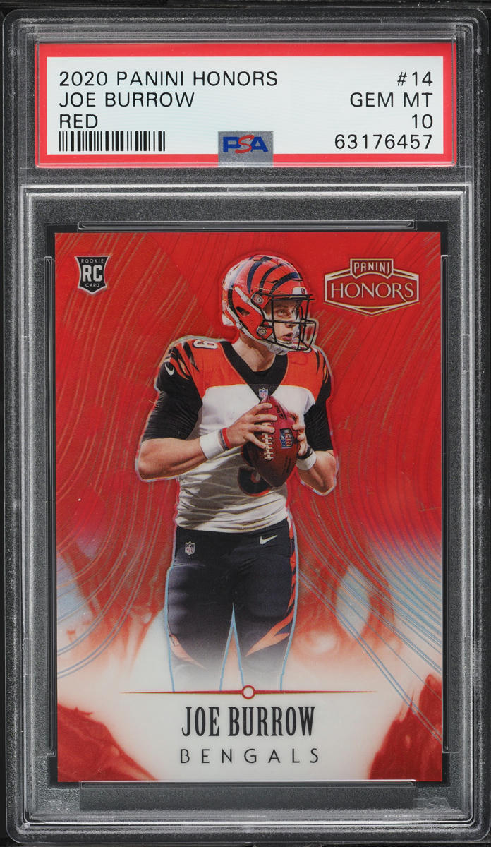 2020 Panini Honors Red Joe Burrow ROOKIE /10 #14 PSA 10 GEM MINT