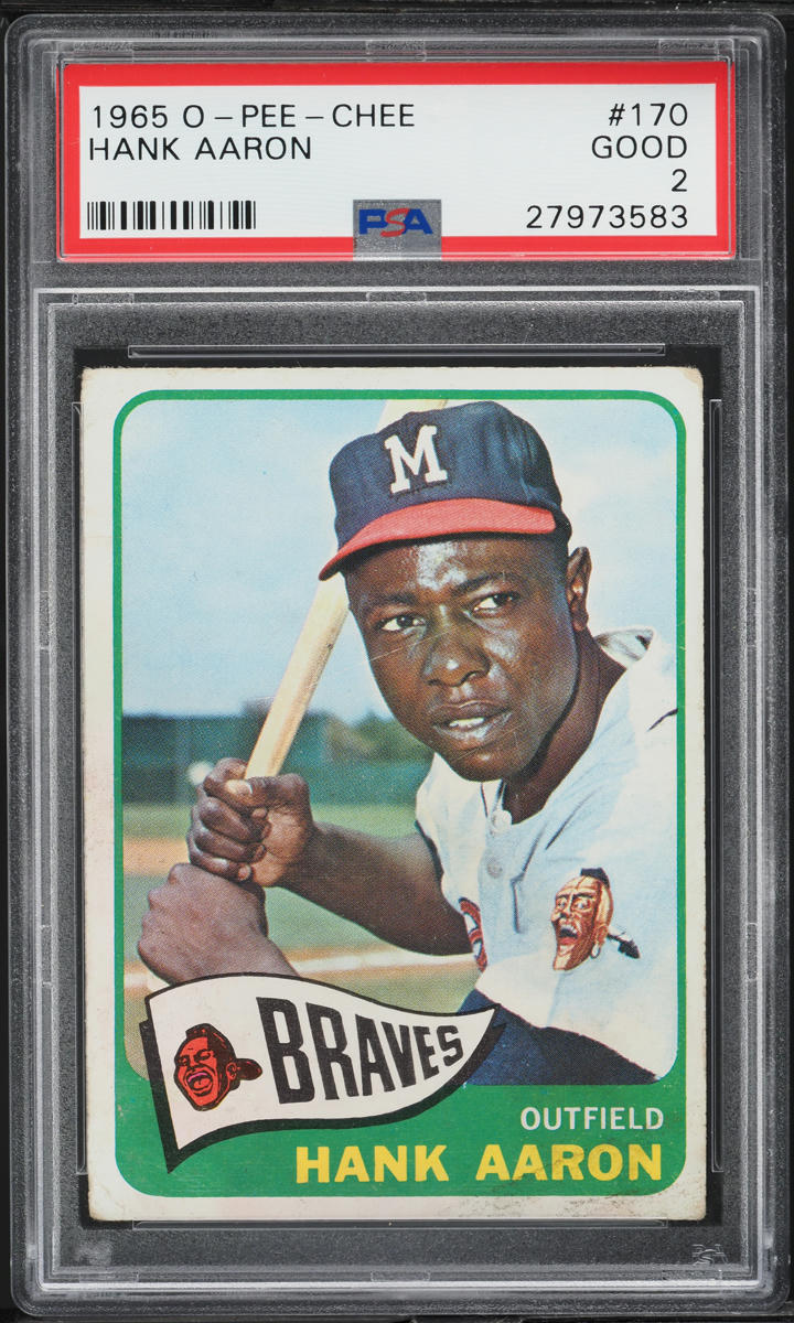 1965 O-Pee-Chee Hank Aaron #170 PSA 2 GD