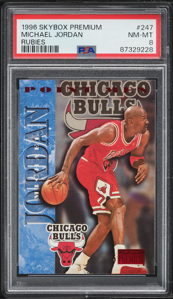 1996 Skybox Premium Rubies Michael Jordan #247 PSA 8 NM-MT