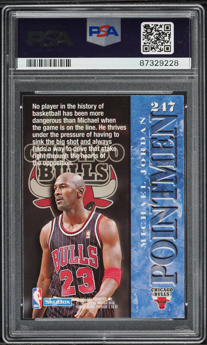 1996 Skybox Premium Rubies Michael Jordan #247 PSA 8 NM-MT