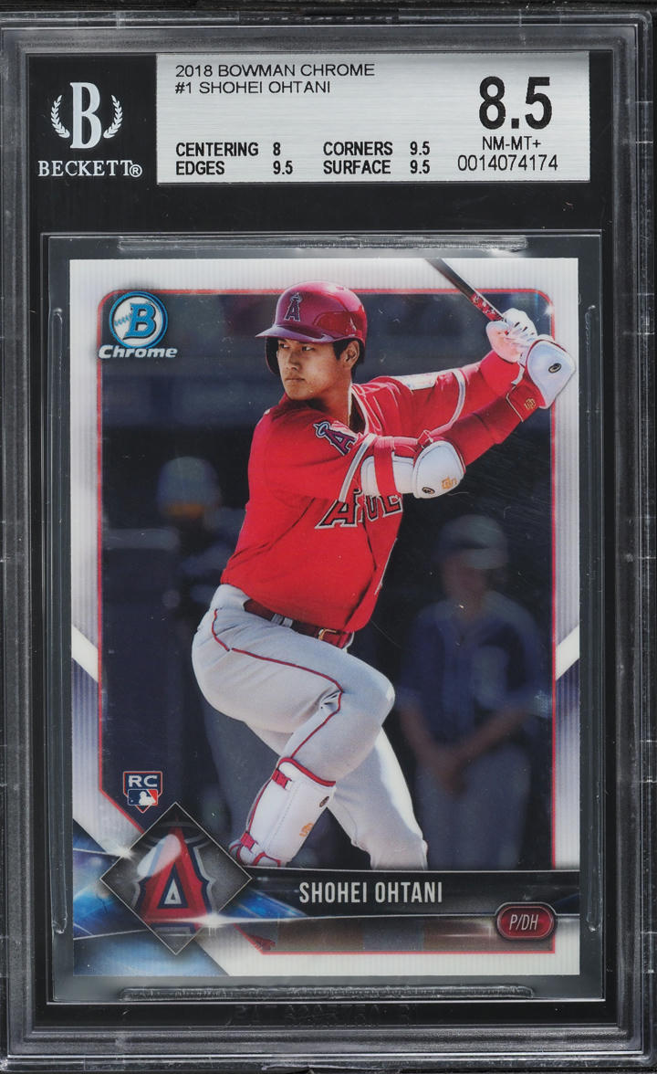 2018 Bowman Chrome Shohei Ohtani ROOKIE #1 BGS 8.5 NM-MT+