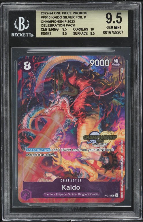 2022-24 One Piece Championship '23 3rd Place Textured Kaido BGS 10