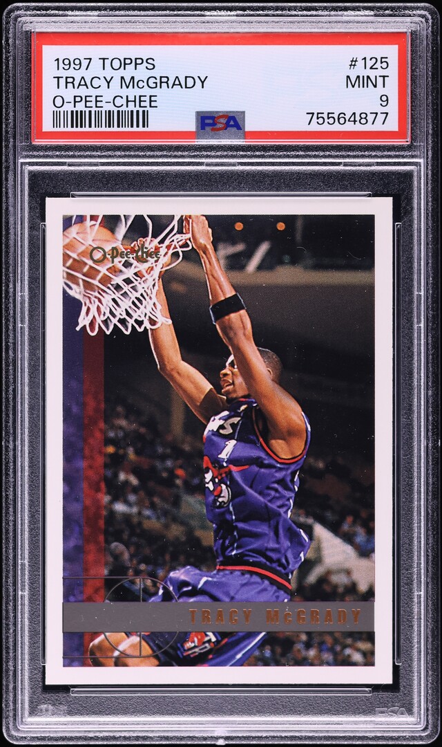 1997 Topps O-Pee-Chee Basketball Tracy McGrady #125 PSA 9 MINT