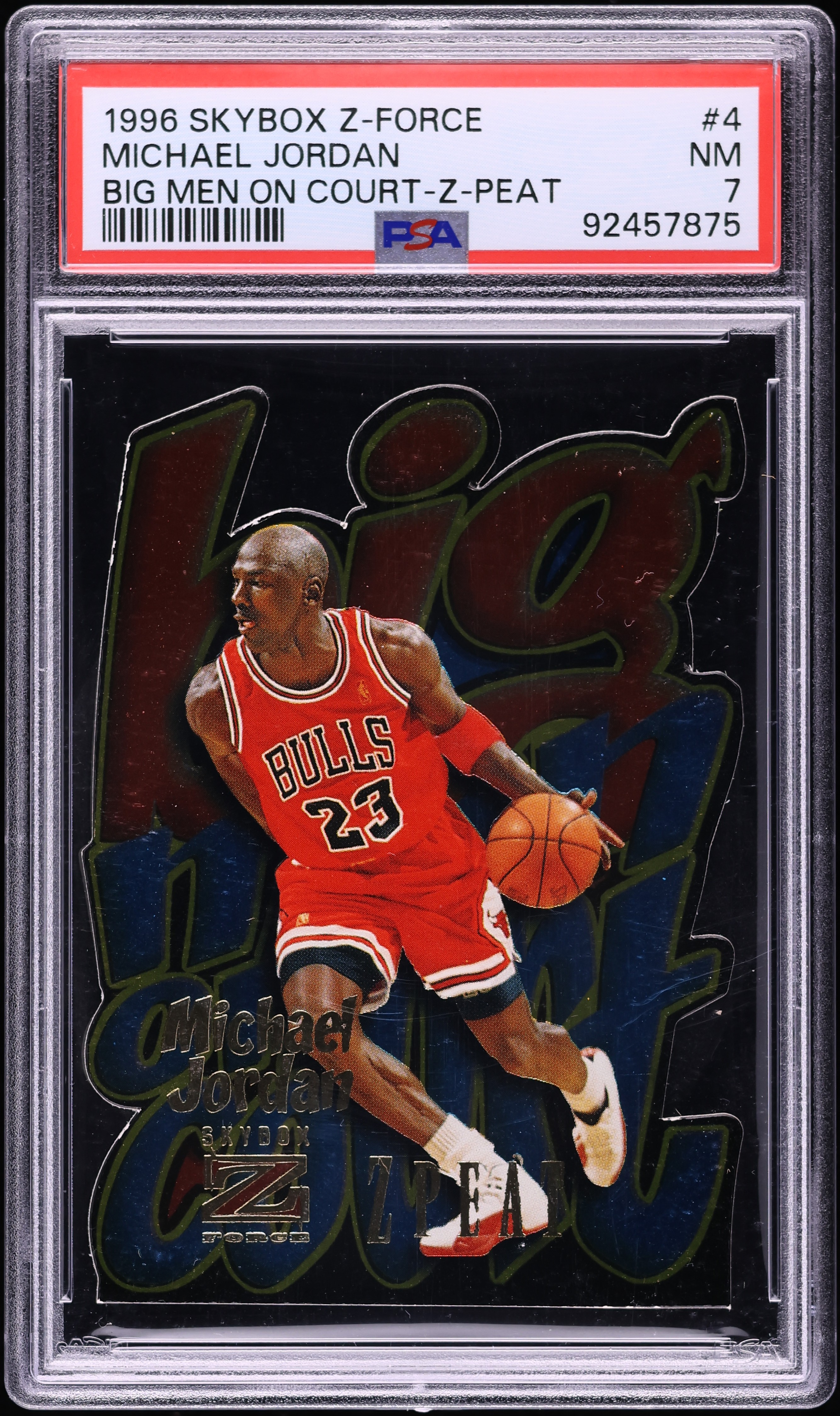1996 Skybox Z-Force Big Men On Court Z Peat Die-Cut Michael Jordan