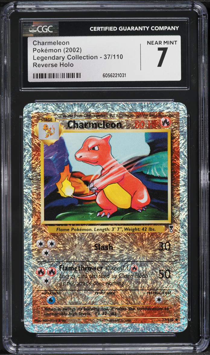 2002 Pokemon Legendary Collection Reverse Holo Charmeleon #37 CGC