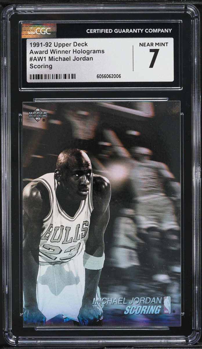 1991 Upper Deck Award Winner Holograms Scoring Michael Jordan #AW1 CGC 7 NRMT