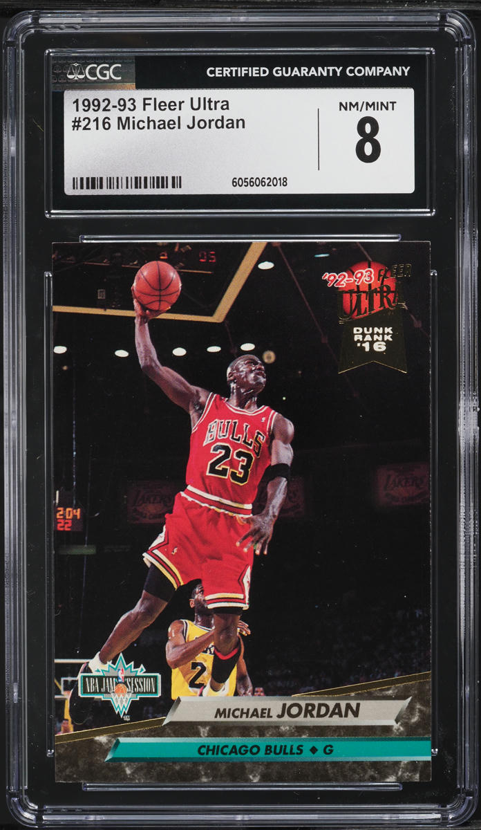 1992 Ultra Basketball Michael Jordan #216 CGC 8 NM-MT