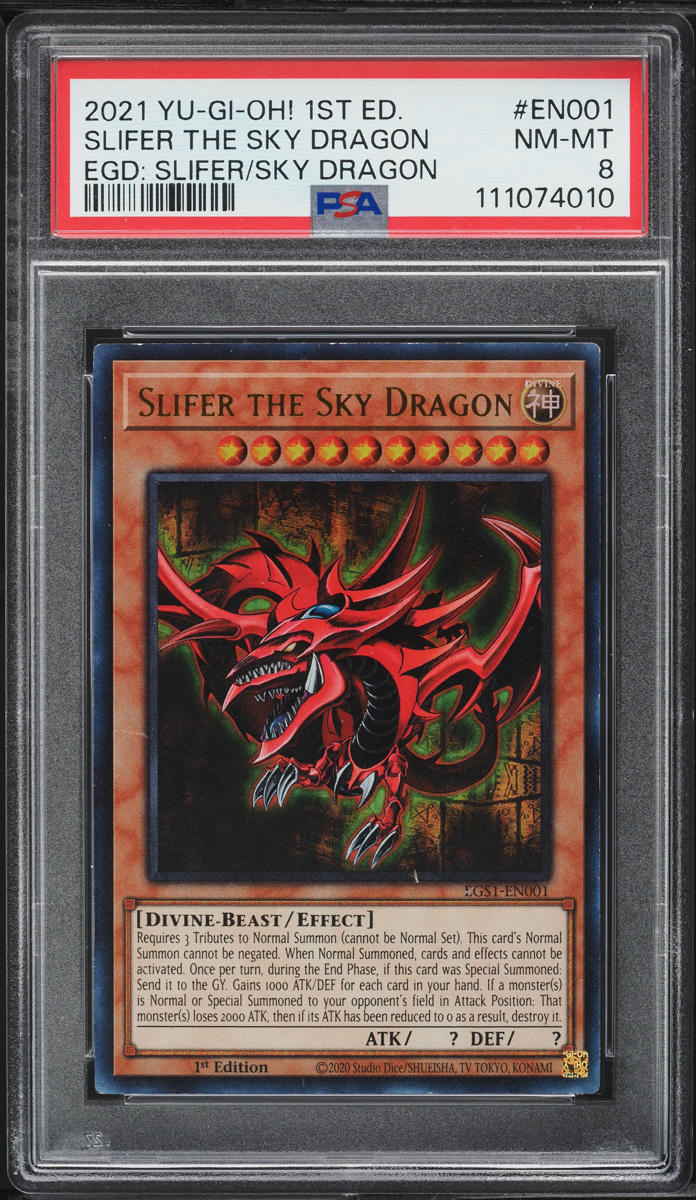 2021 Yu-Gi-Oh! Egyptian God Deck 1st Ed Slifer The Sky Dragon #EGS1-EN001  PSA 8 on Fanatics Collect