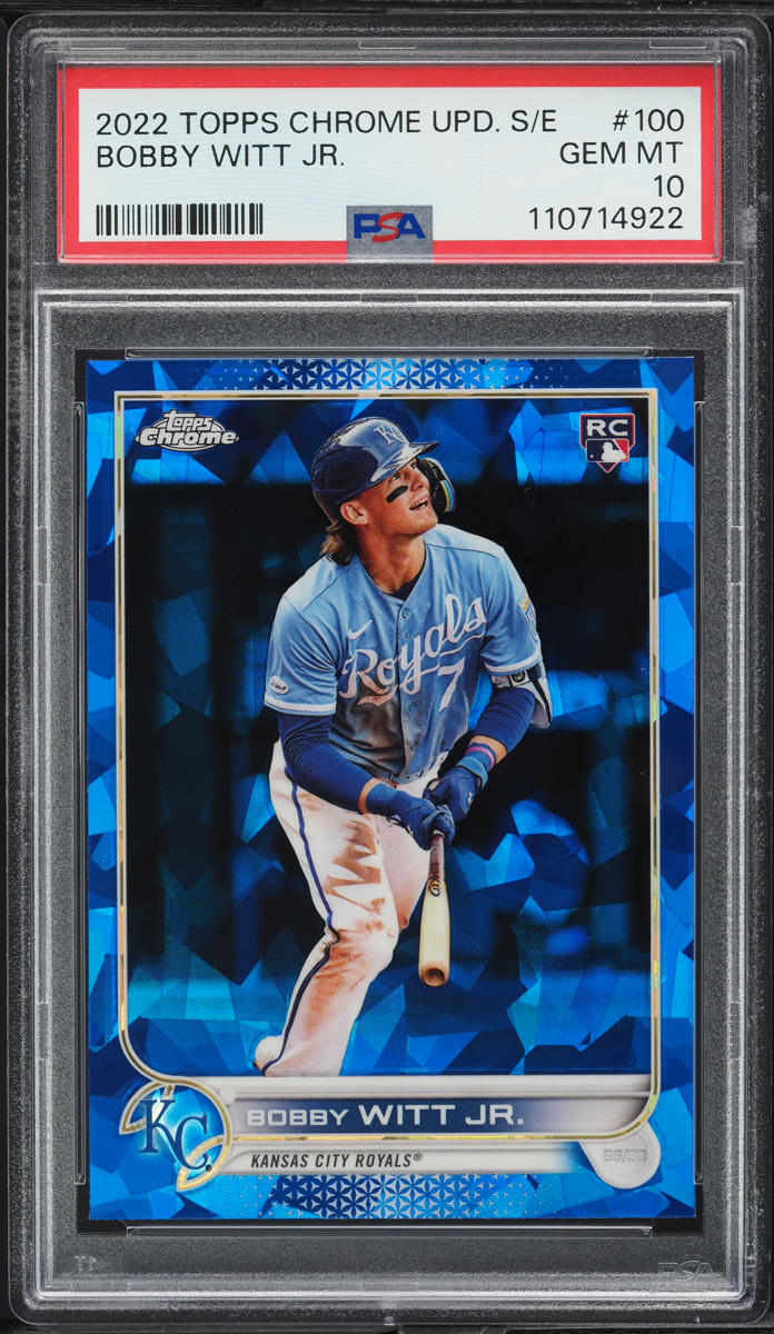 2022 Topps Chrome Update Sapphire Bobby Witt Jr. ROOKIE #100 PSA 10 GEM MINT