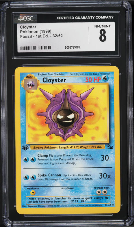 Pokemon Single Card FOSSIL (1st Edition) - 32/62 : Cloyster