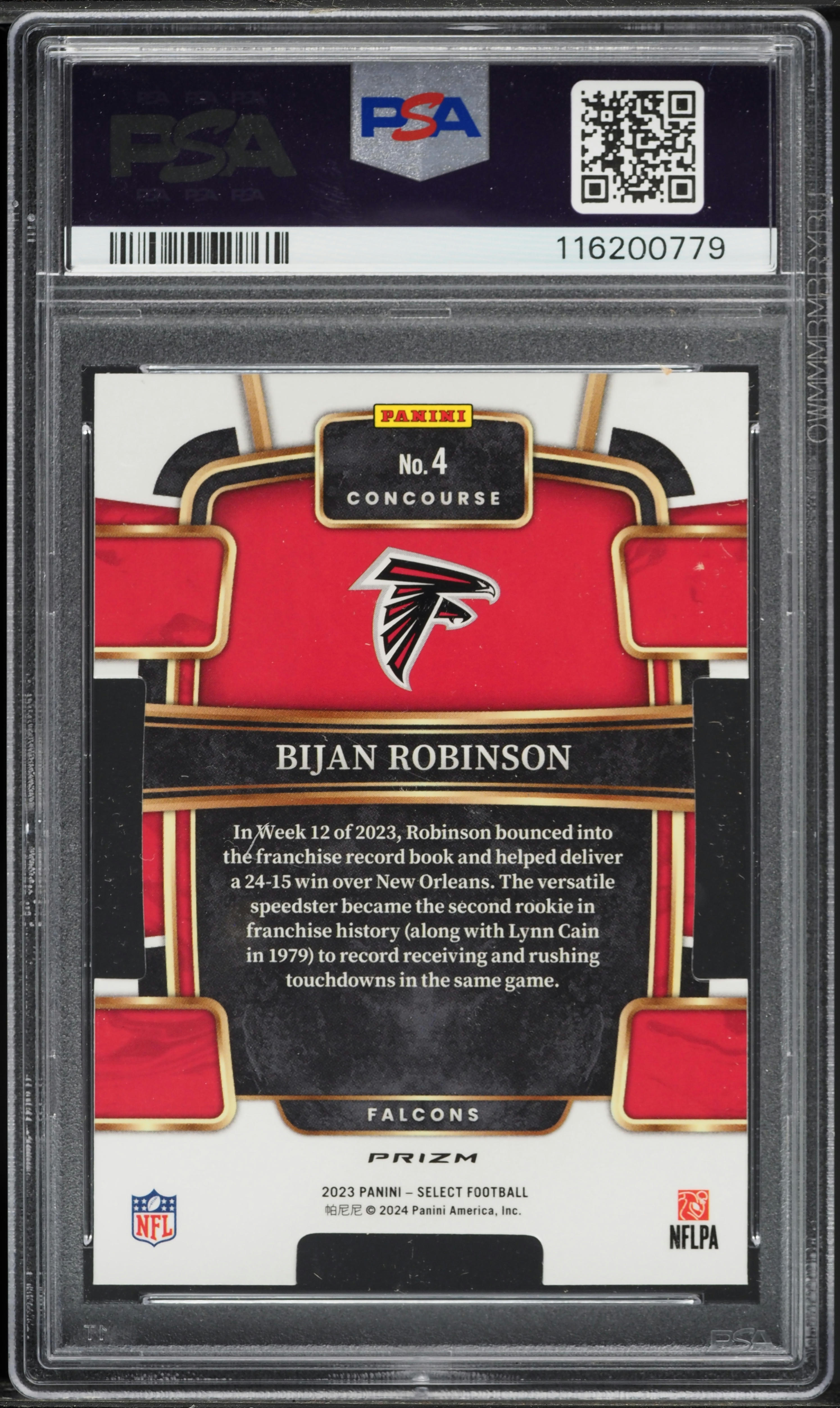 2023 Select Concourse Silver Prizm Die-Cut Bijan Robinson ROOKIE