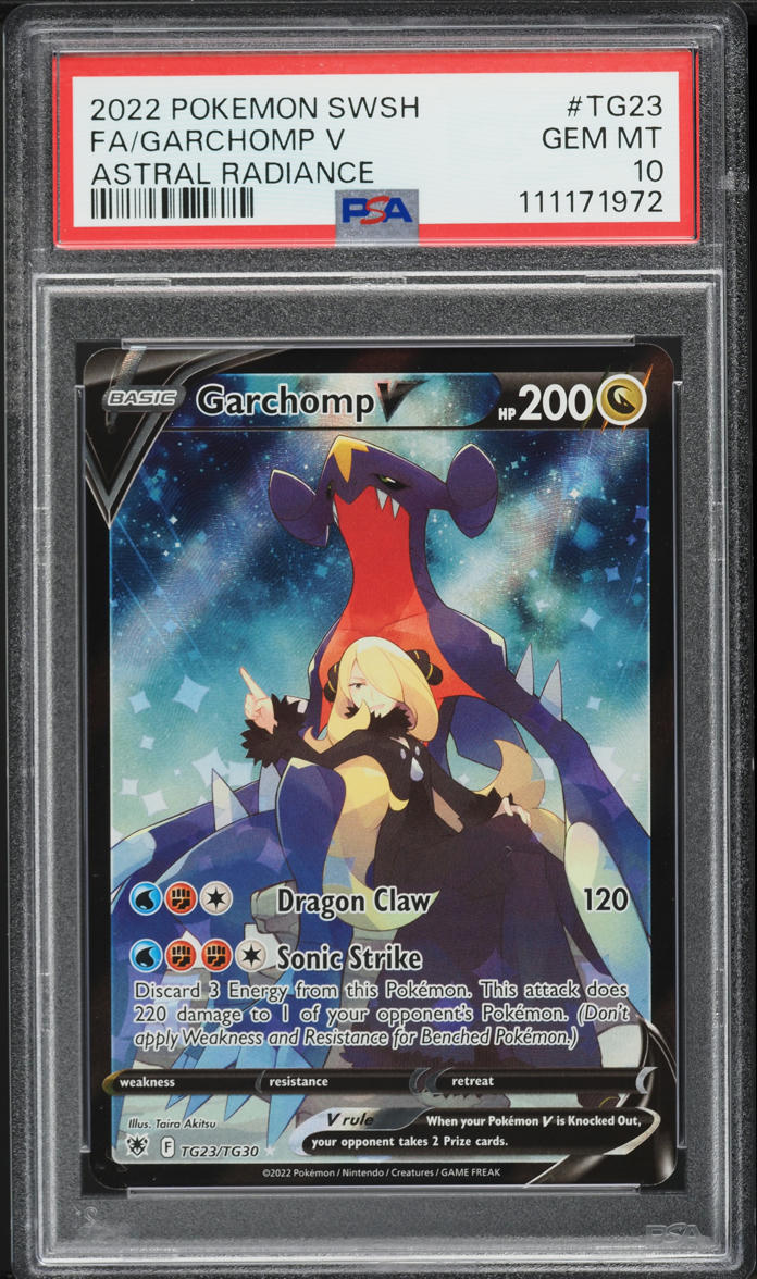 2022 Pokemon SWSH Astral Radiance Full Art Garchomp V #TG23 PSA 10 GEM MINT