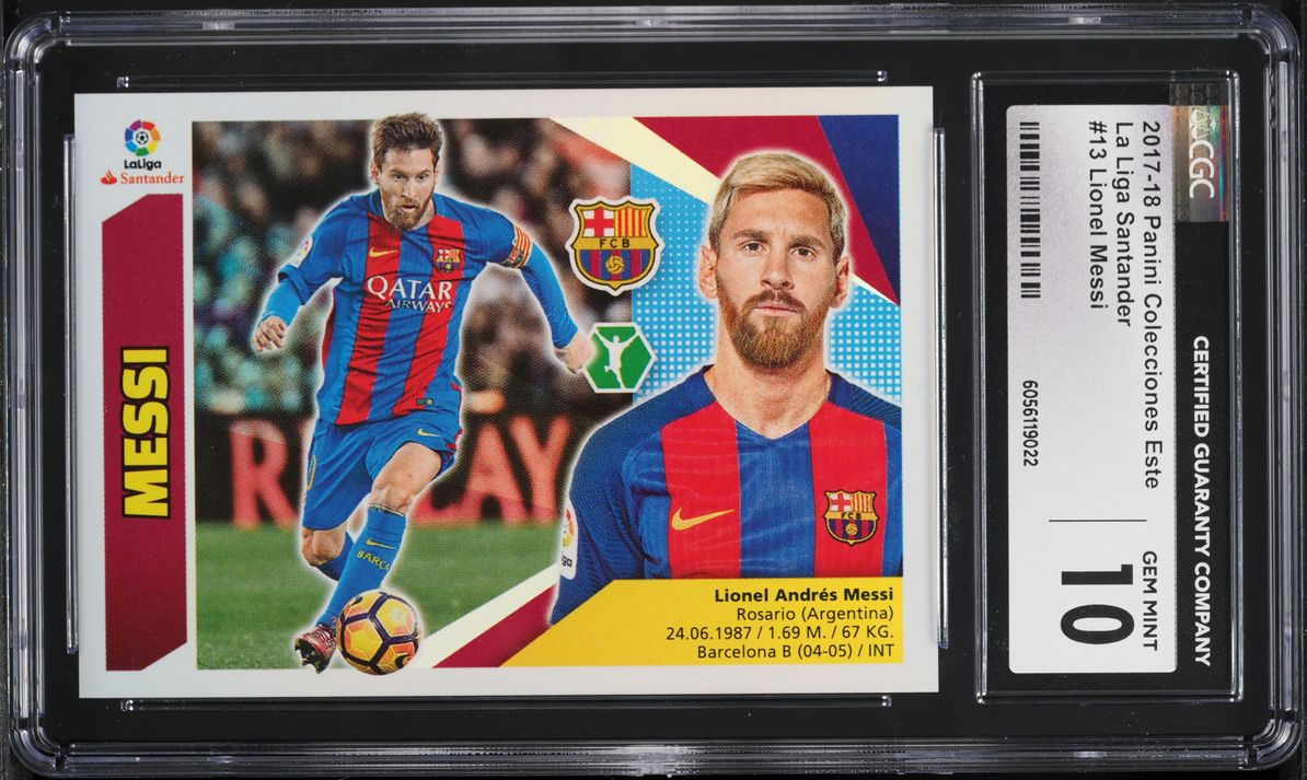 2017 Panini Colecciones ESTE La Liga Santander Lionel Messi #13 CGC 10 GEM MINT
