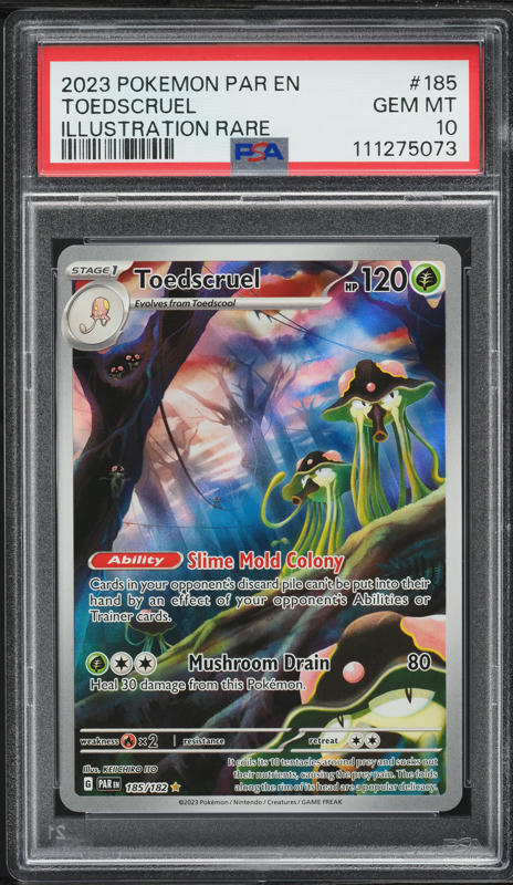 2023 Pokemon SV Paradox Rift Illustration Rare Toedscruel #185 PSA 10 GEM MINT