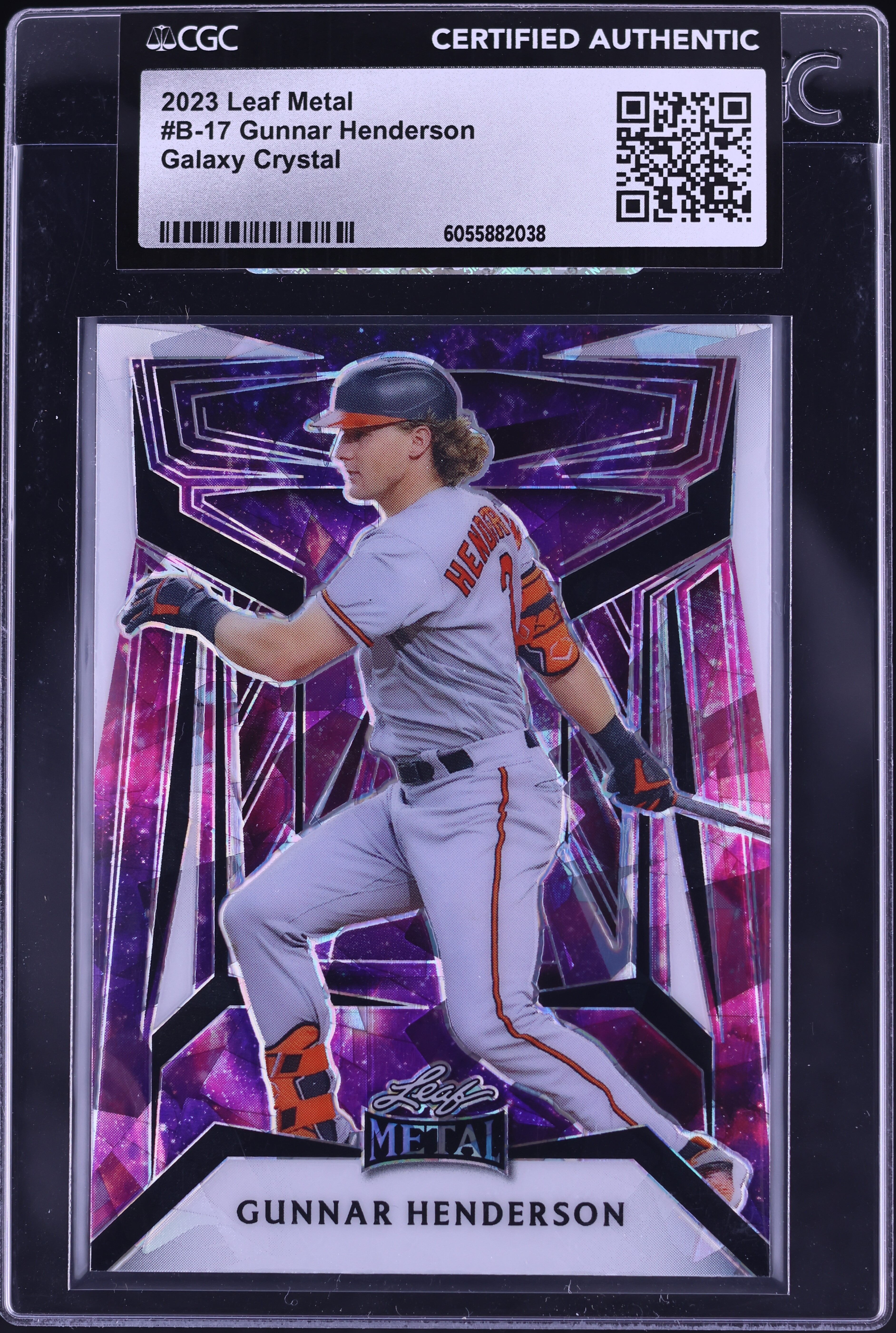 2023 Leaf Metal Galaxy Crystal Gunnar Henderson 1/1 #B-17 CGC AUTH