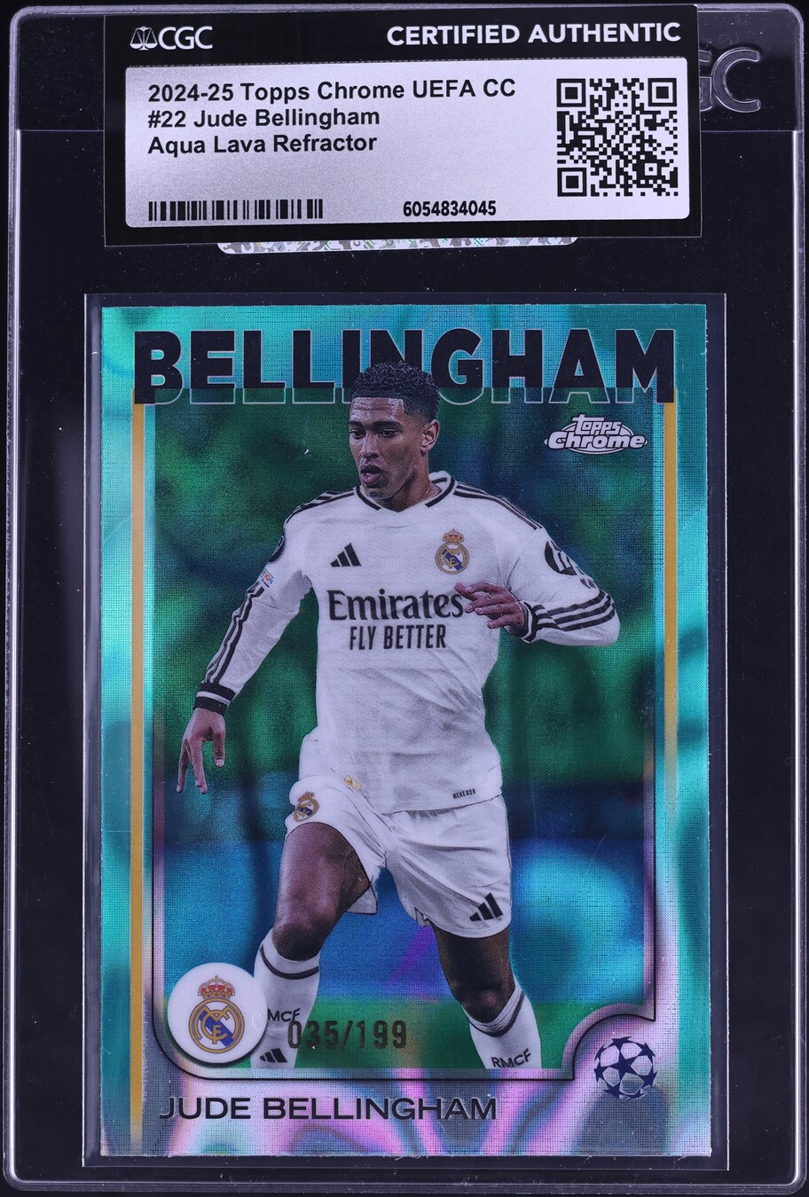 2024 Topps Chrome UEFA CC Aqua Lava Refractor Jude Bellingham /199 