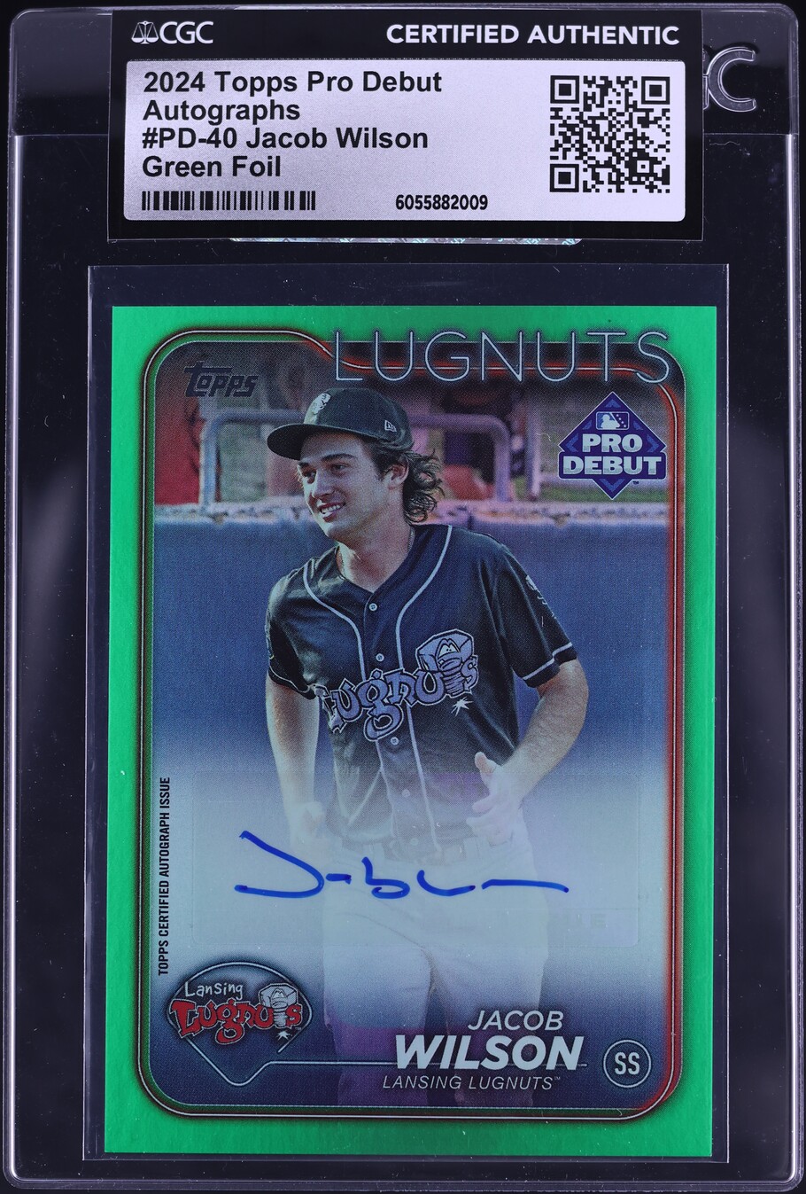 2024 Topps Pro Debut Green Foil Jacob Wilson PROSPECT AUTO /99 #PD 