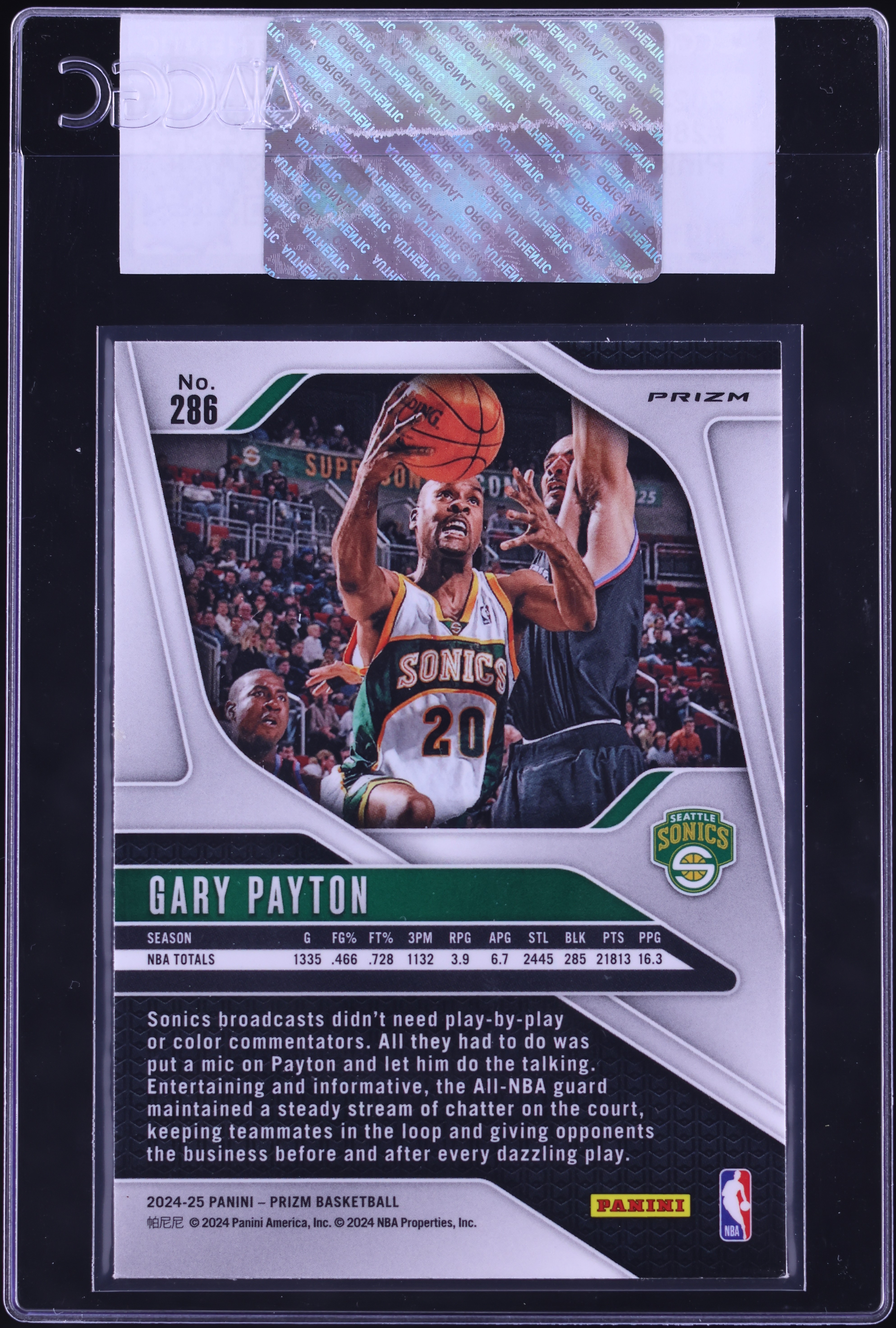 2024 Panini Prizm Pink Ice Gary Payton #286 CGC AUTH on Fanatics