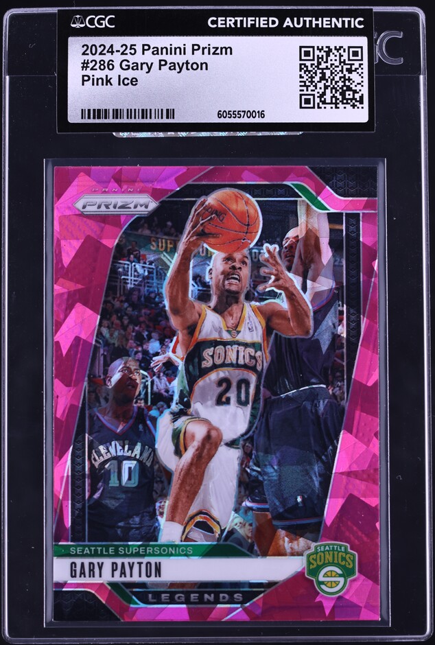 2024 Panini Prizm Pink Ice Gary Payton #286 CGC AUTH on Fanatics