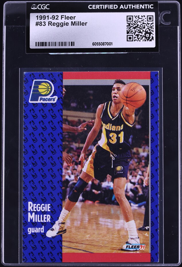1996 Skybox E-X2000 Credentials Reggie Miller /499 #27 BGS 8.5 NM 