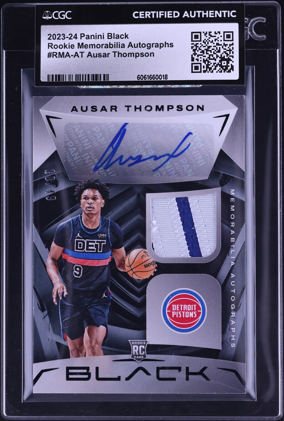 2023 Panini Black Basketball Ausar Thompson #RMA-AT