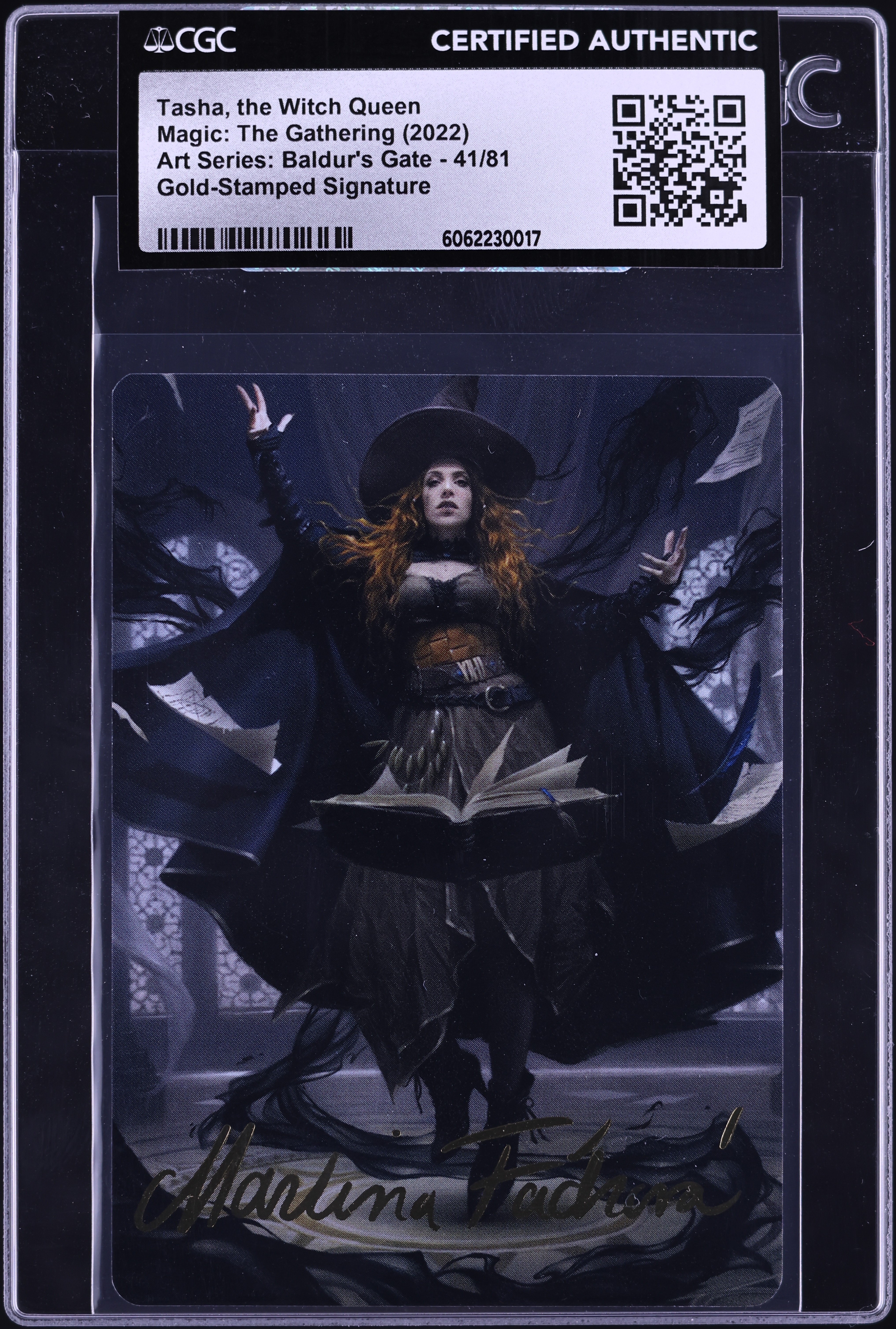 2022 Magic The Gathering Art Baldur's Gate Gold Tasha Witch Queen /81 CGC  AUTH on Fanatics Collect