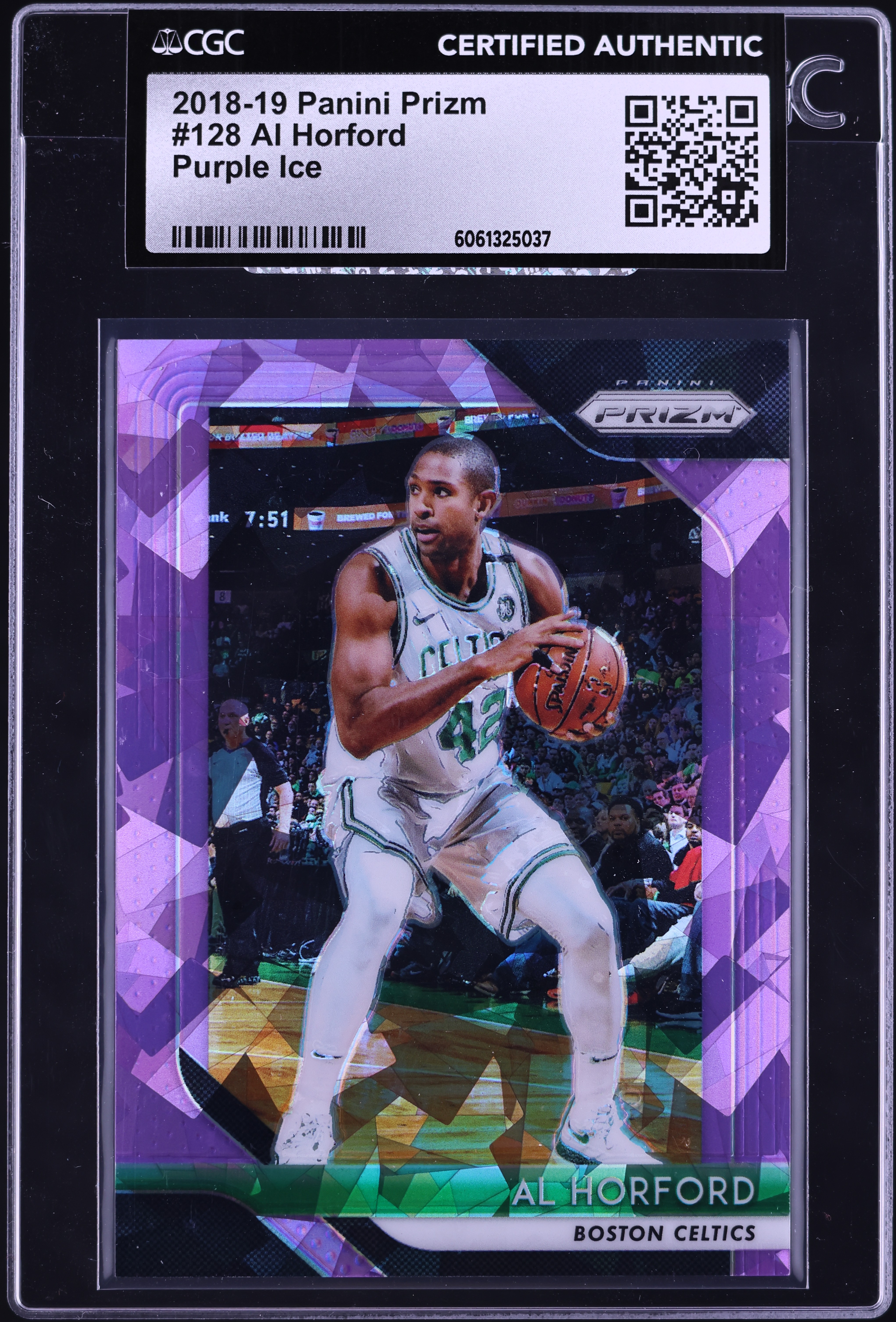 2018 Panini Prizm Basketball Prizms Purple Ice Al Horford #128