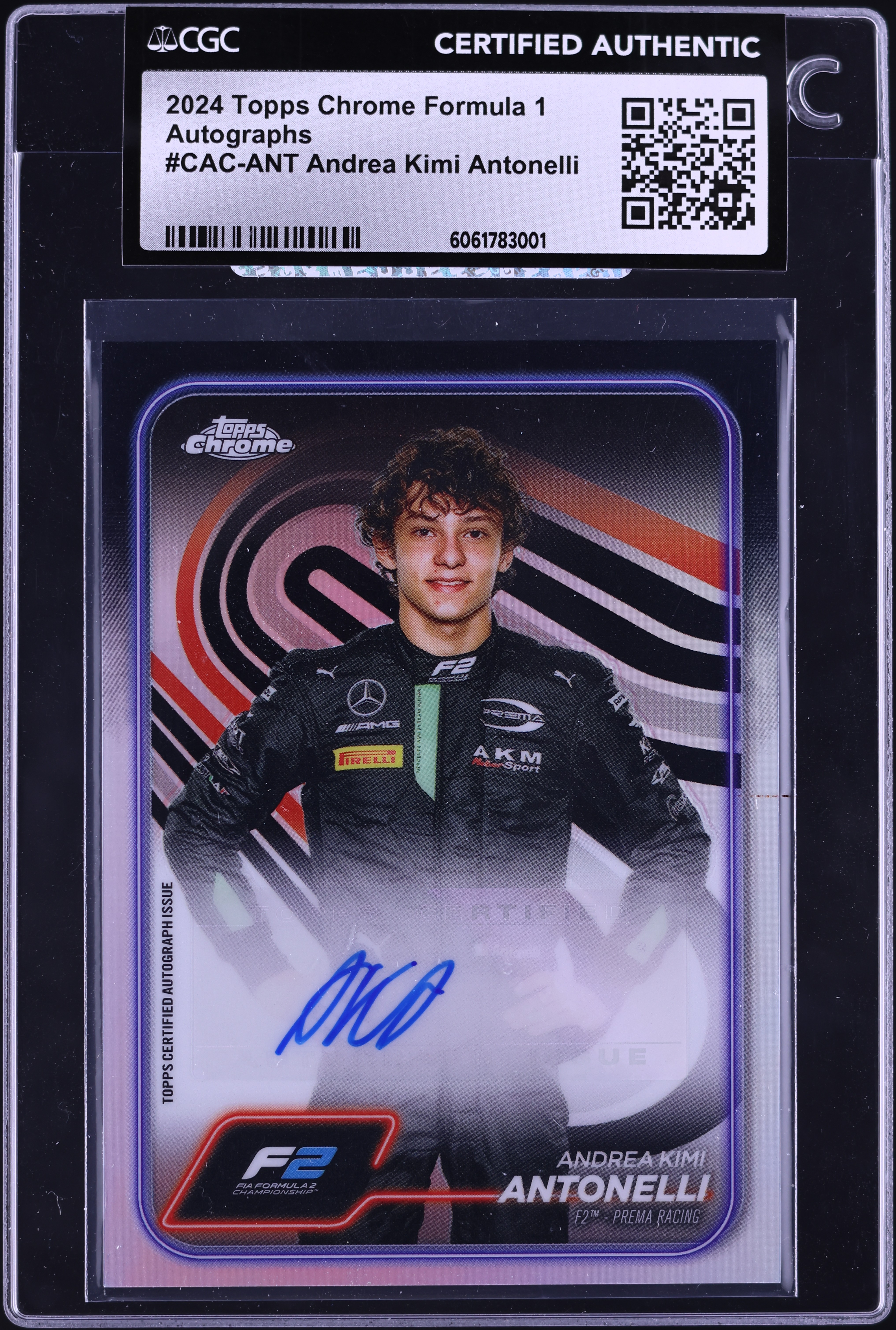 2024 Topps Chrome Formula 1 F1 Andrea Kimi Antonelli AUTO #CAC-ANT 