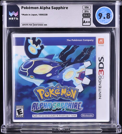 Pokemon Alpha Sapphire (Nintendo 3DS) WATA 9.8 A++ Sealed on