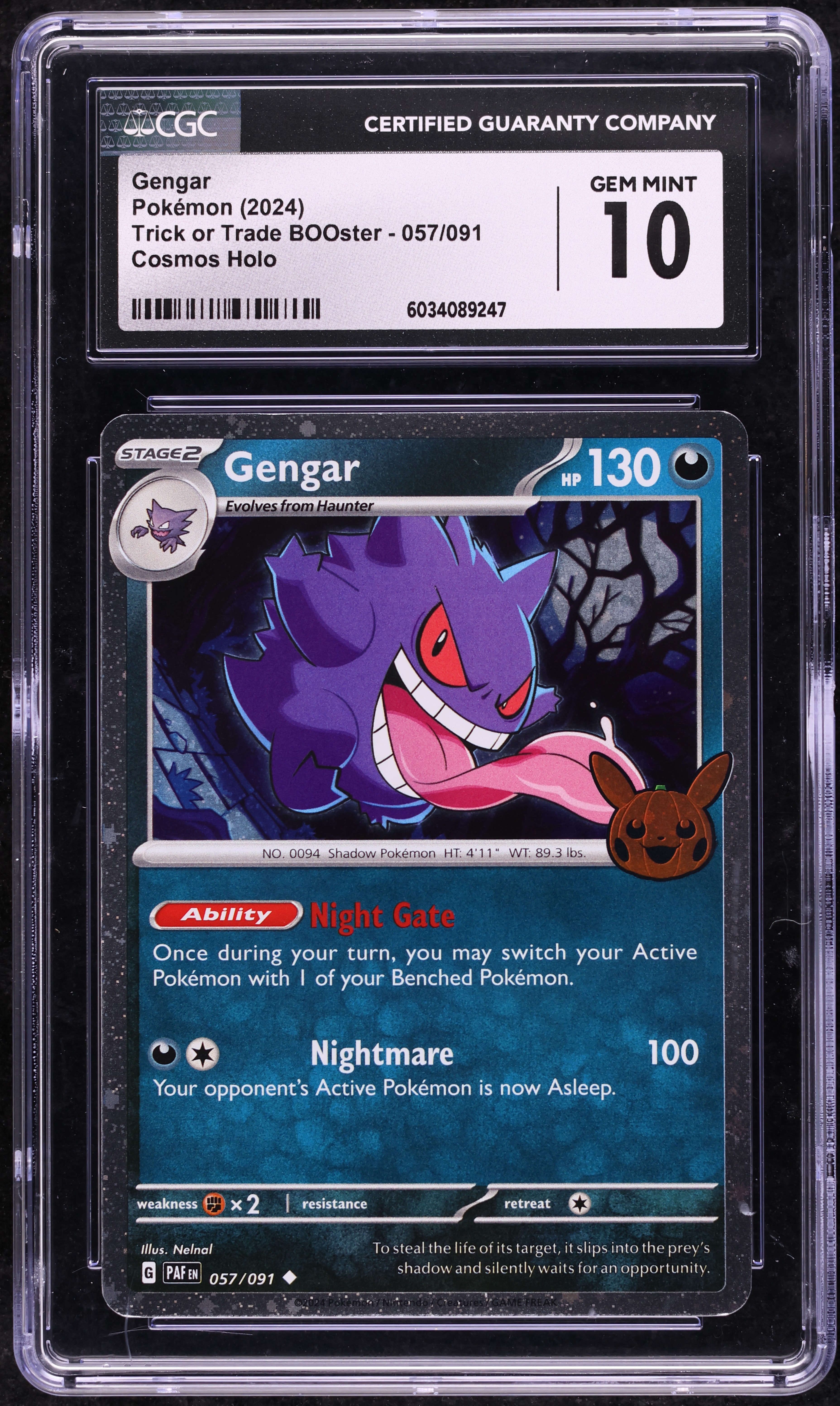 pokmon trick or trade gengar holographic card Pokemon Gengar Trick or Trade BOOster 057/198 Holo Rare