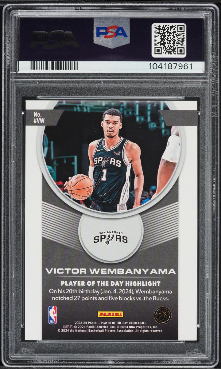 2023 Panini NBA Player Of The Day Orange Victor Wembanyama ROOKIE 
