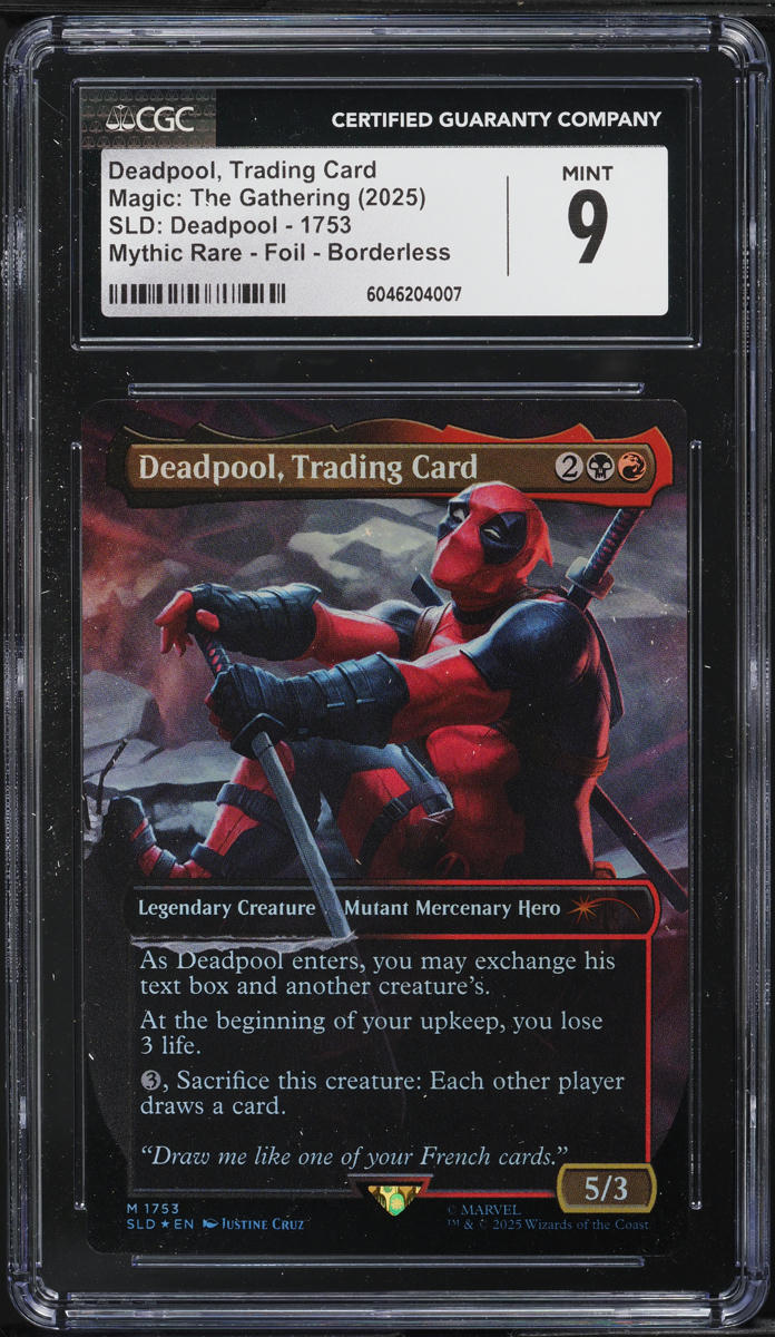 2025 Magic The Gathering MTG SLD Borderless Deadpool, Trading Card #1753 CGC 9 on Fanatics Collect 2025 Magic The Gathering MTG SLD Borderless Deadpool, Trading Card #1753 CGC 9 on Fanatics Collect
