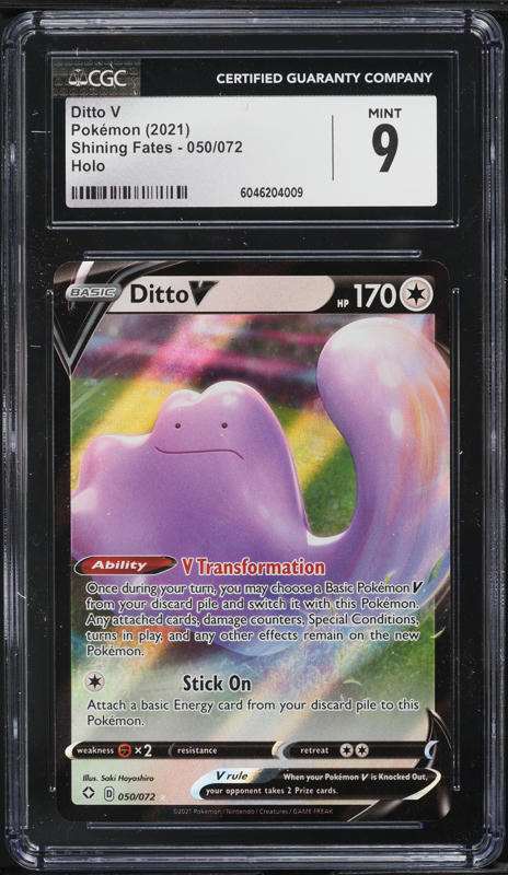 2021 Pokemon Sword & Shield Shining Fates Ditto V #50 CGC 9 MINT