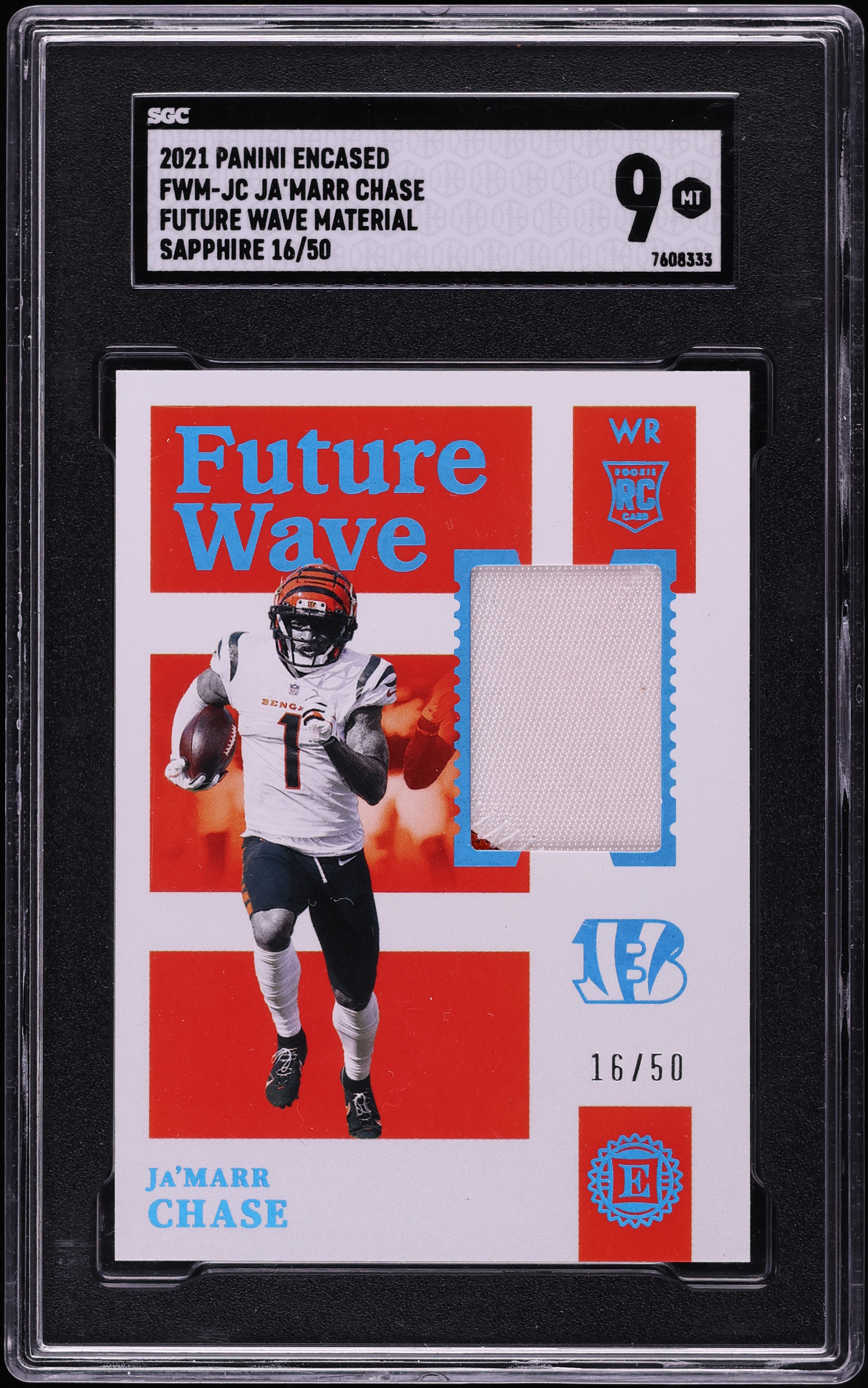 2021 Panini Encased Future Wave Sapphire Ja'Marr Chase ROOKIE