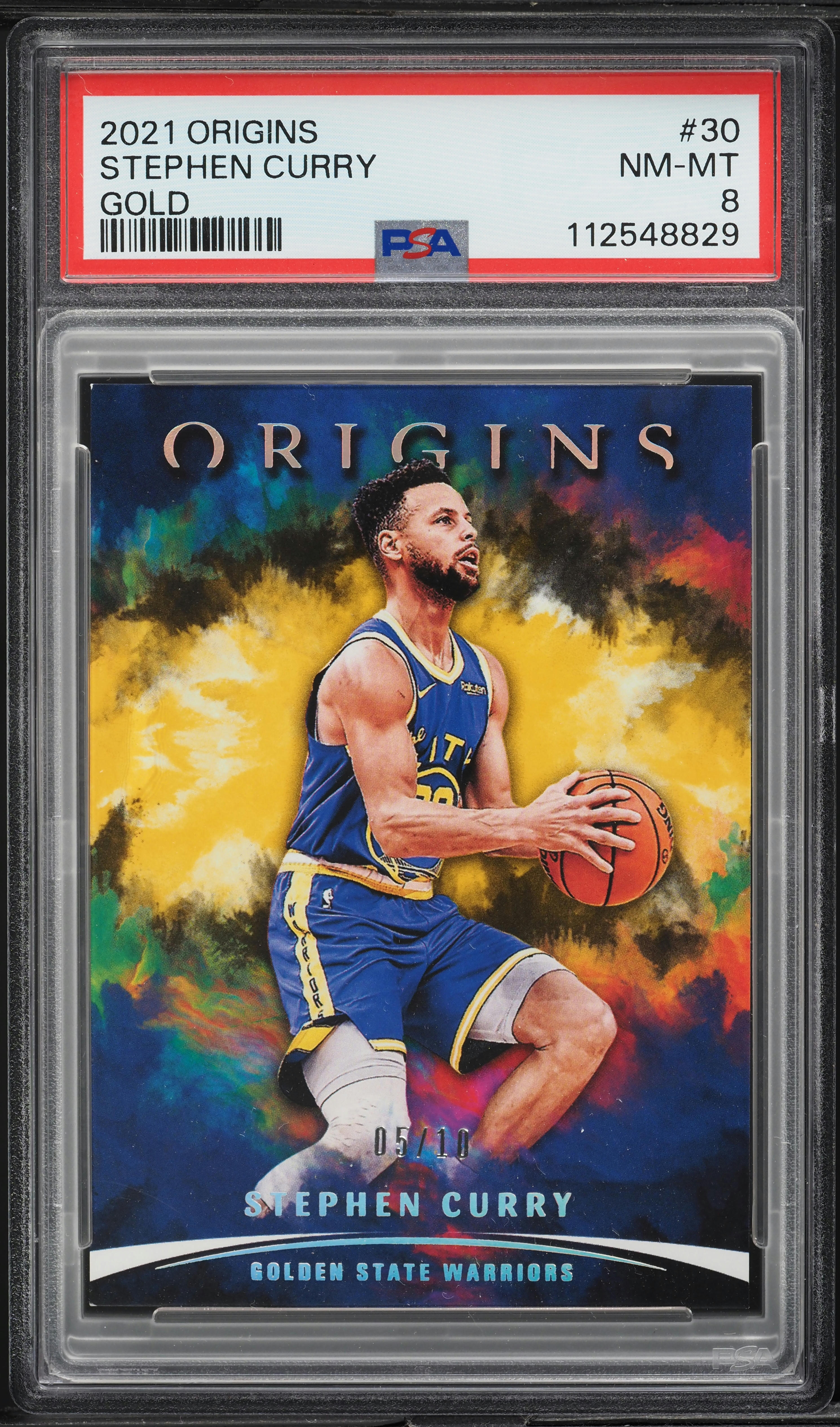 2021 Panini Origins Gold Stephen Curry /10 #30 PSA 8 NM-MT on