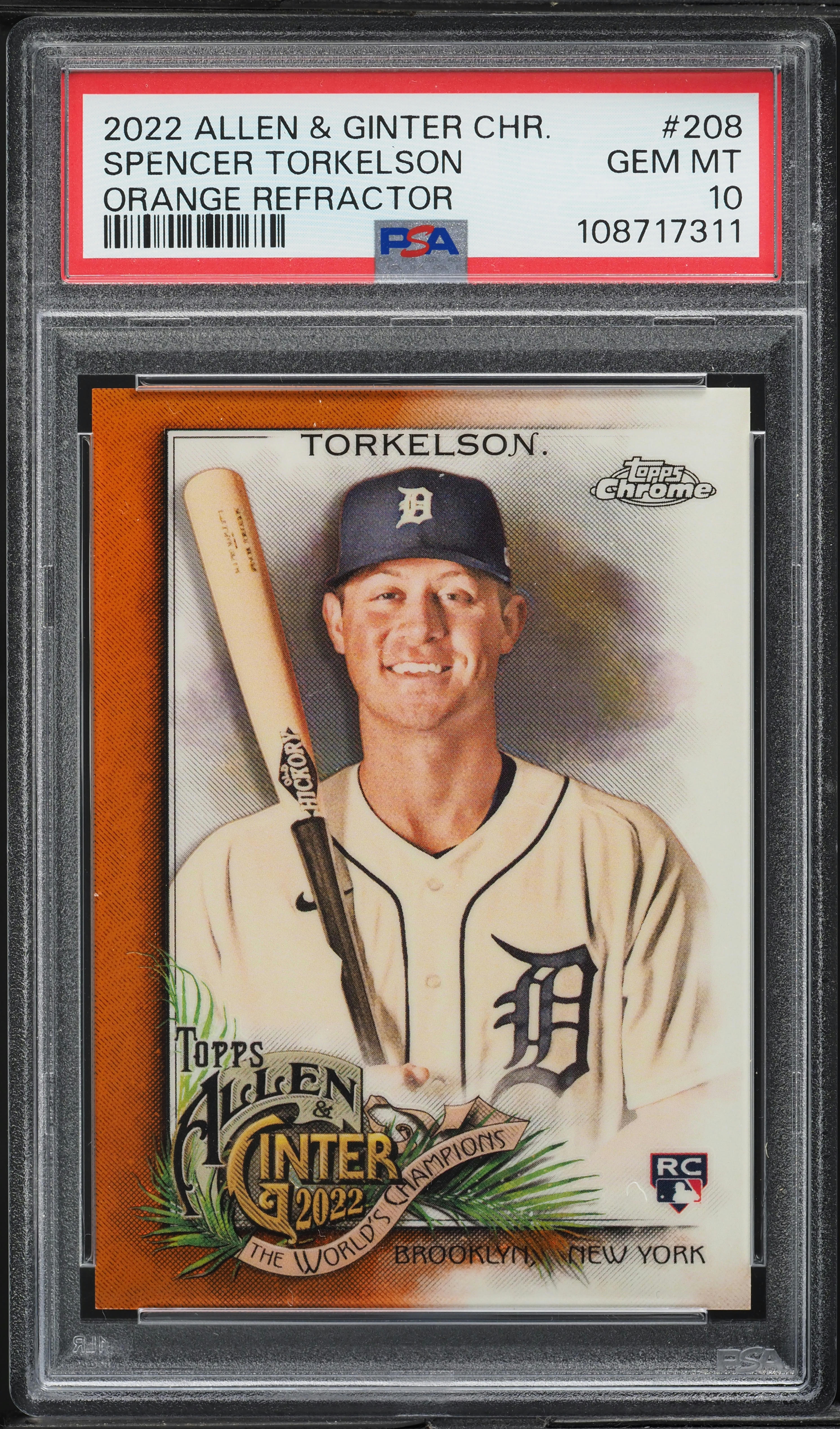 2022 Topps Allen & Ginter Chrome Orange Spencer Torkelson RC /25