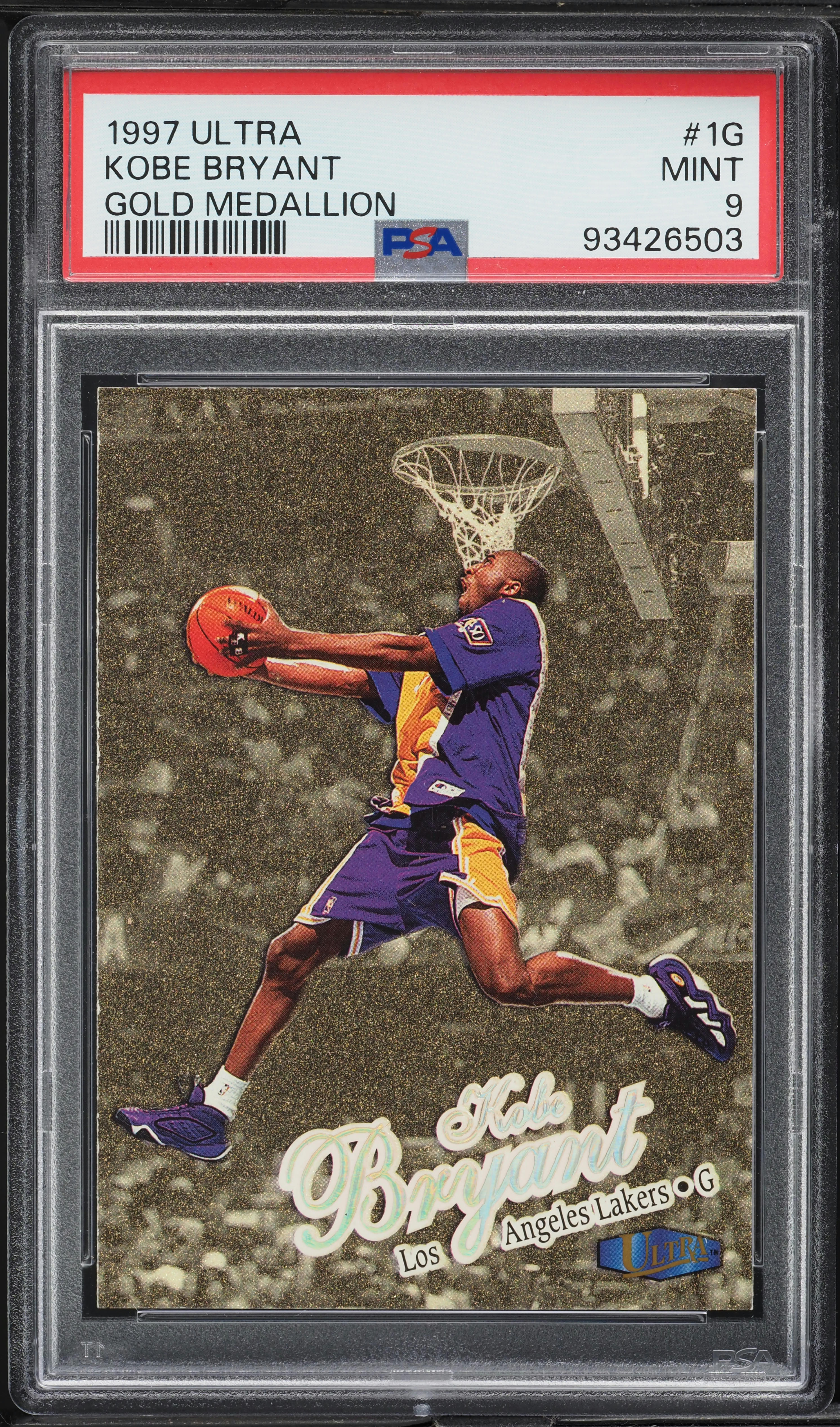 1997 Ultra Gold Medallion Kobe Bryant #1G PSA 9 MINT on Fanatics
