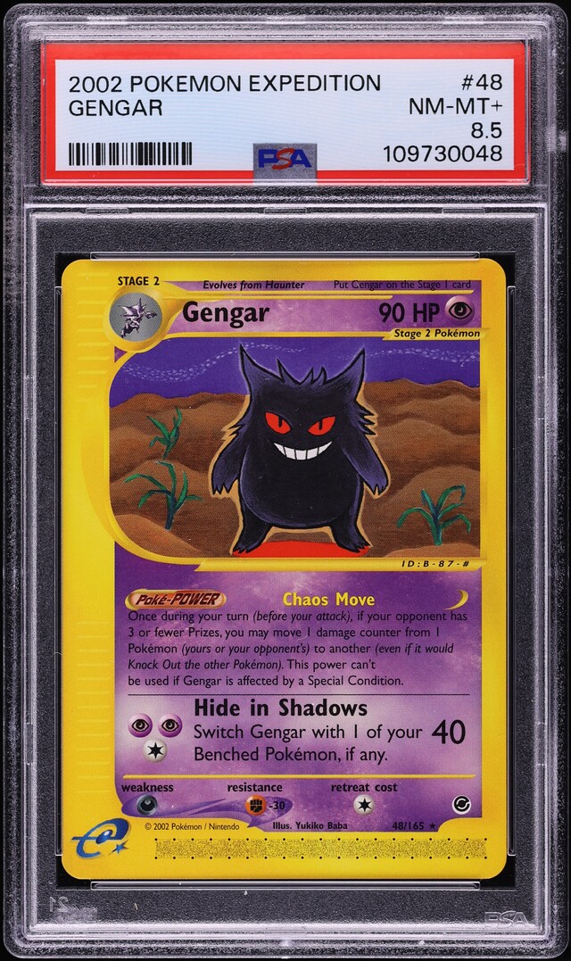 2002 Pokemon Expedition Gengar #48 PSA 8.5 NM-MT+