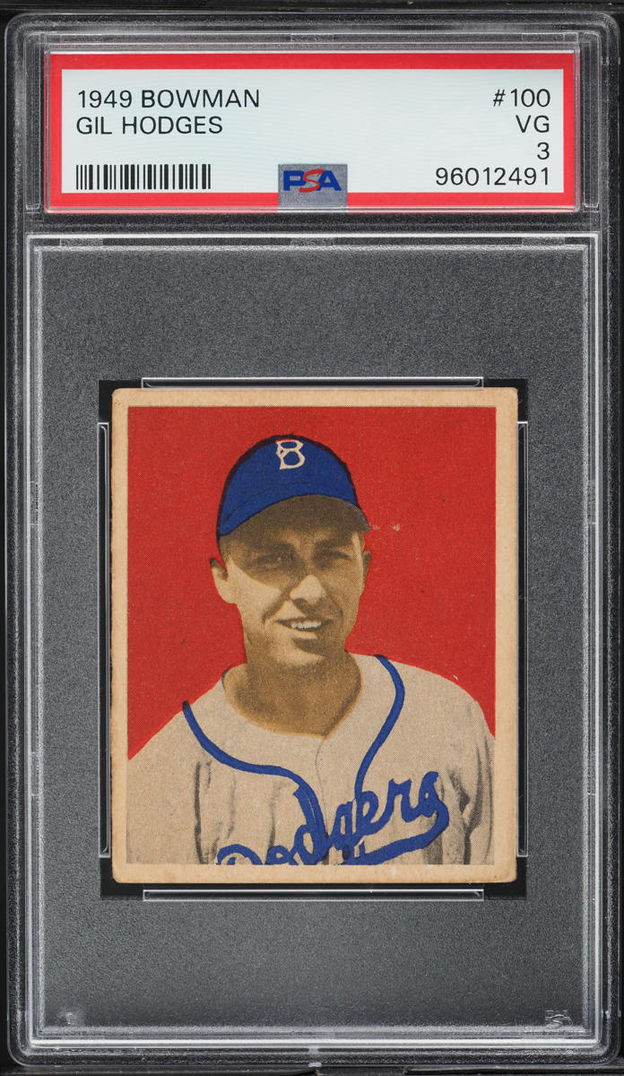 1949 Bowman Gil Hodges ROOKIE #100 PSA 3 VG