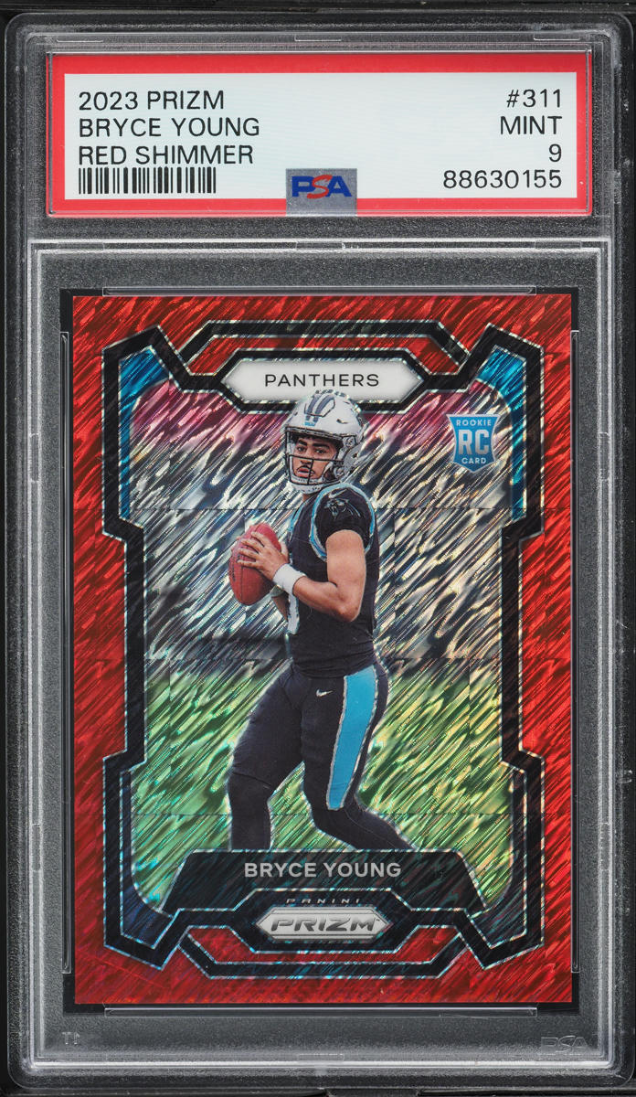 2023 Panini Prizm Red Shimmer Bryce Young ROOKIE /35 #311 PSA 9 MINT