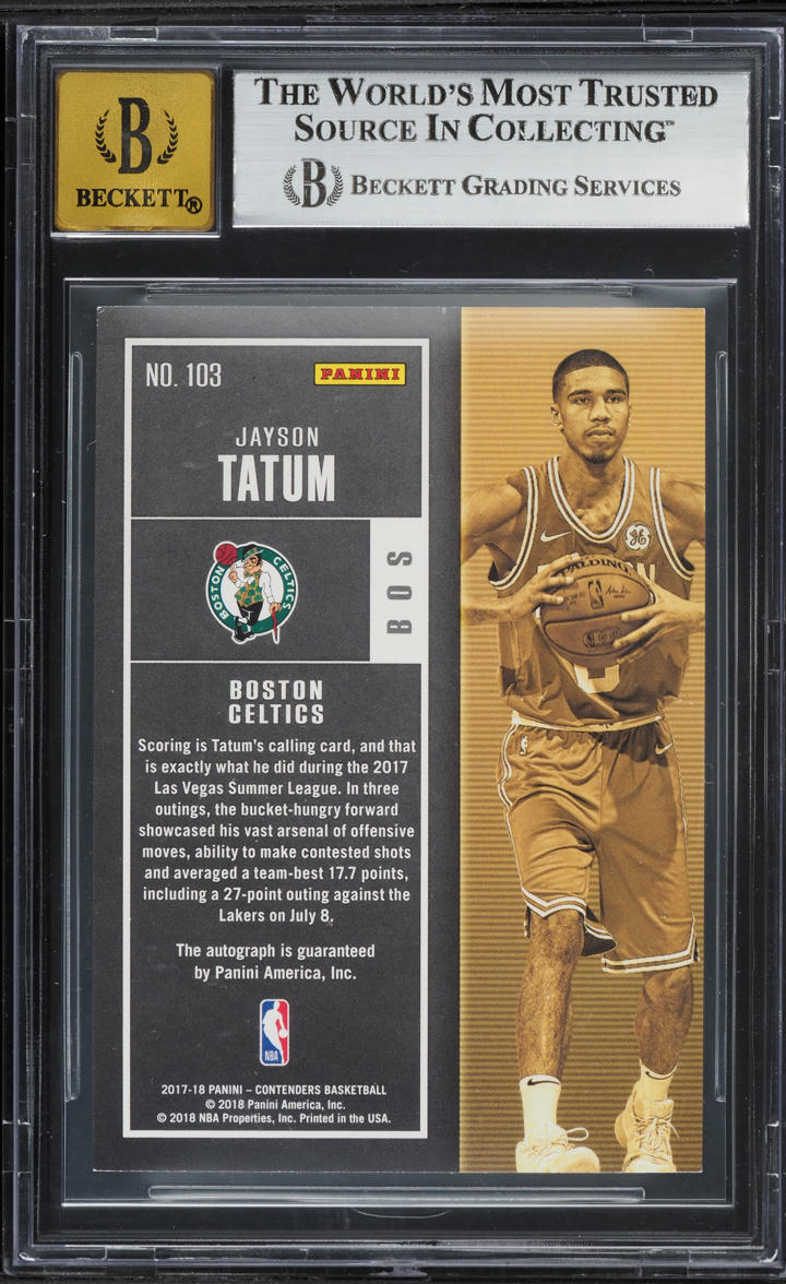 2017 Panini Contenders Playoff Ticket Jayson Tatum ROOKIE AUTO /65
