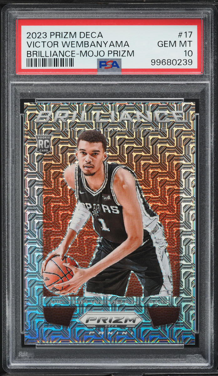 2023 Panini Prizm Deca Brilliance Mojo Victor Wembanyama RC /25 #17 PSA 10 GEM