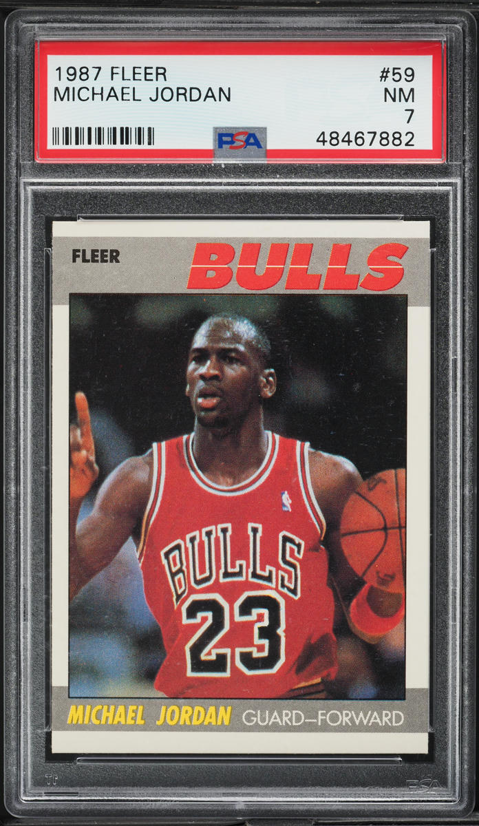 1987 Fleer Basketball Michael Jordan #59 PSA 7 NRMT